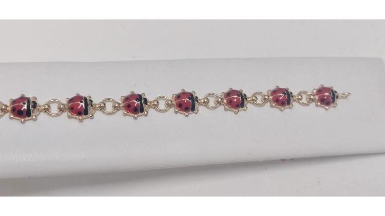 Bracciale con Coccinelle portafortuna.