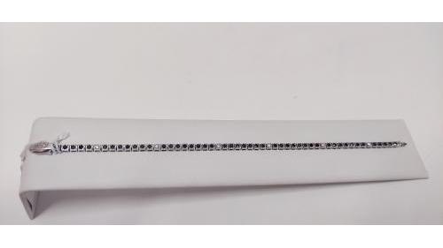 Tennis ReCarlo con Diamanti bianchi e neri per una Caratura di 1,25.